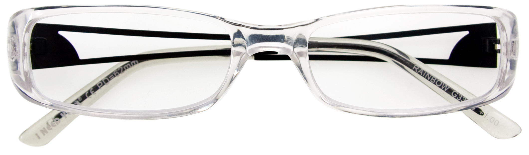 Damen Lesebrille I NEED YOU Lesehilfe Rainbow transparent schwarz INY-332XX