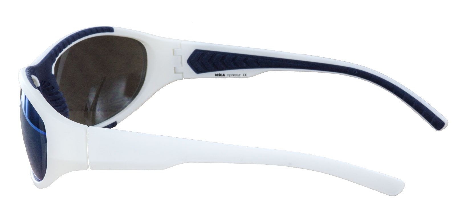 Sonnenbrille weiß blau Unisex Brille Nika Eywear Sportbrille