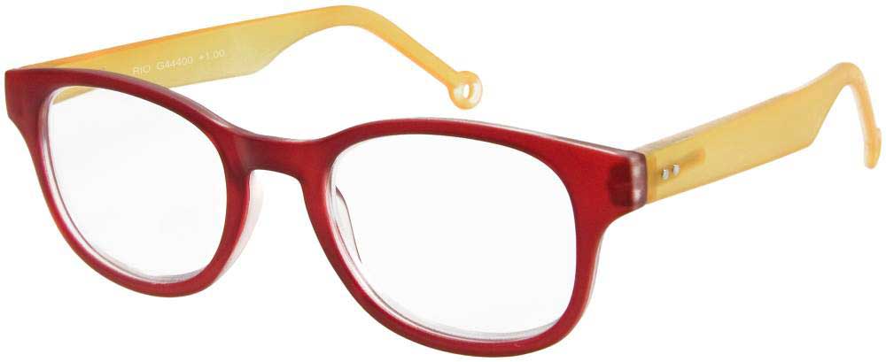 Damen Lesebrille mit Etui I NEED YOU Lesehilfe Rio rot-gelb INY-444XX