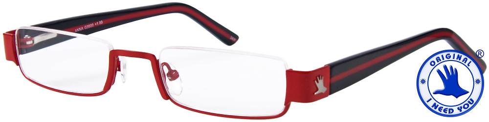 Damen Lesebrille I NEED YOU Lesebrille ANNA rot schwarz INY-35XX